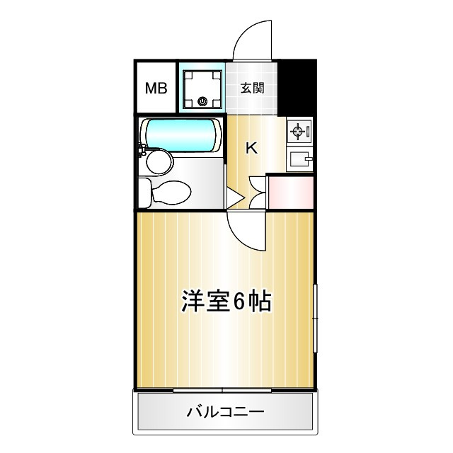 川崎市中原区新丸子町の賃貸マンションの間取り