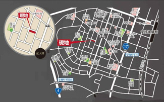 【地図】 | 安積第三小学校・安積第二中学校区　GRAFARE　郡山市安積町長久保３丁目　全４棟　１号棟 | 【案内図】　安積町長久保3丁目に新築建売住宅全４棟♪人気のエリアです♪コンビニ、商業施設も近くある人気のエリアです♪　