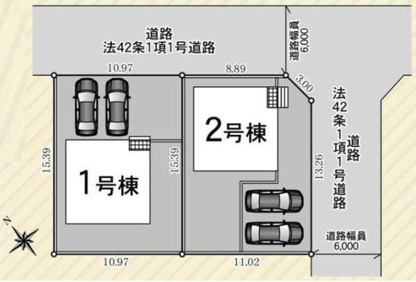 神栖市土合本町第7　新築戸建　2号棟の区画図