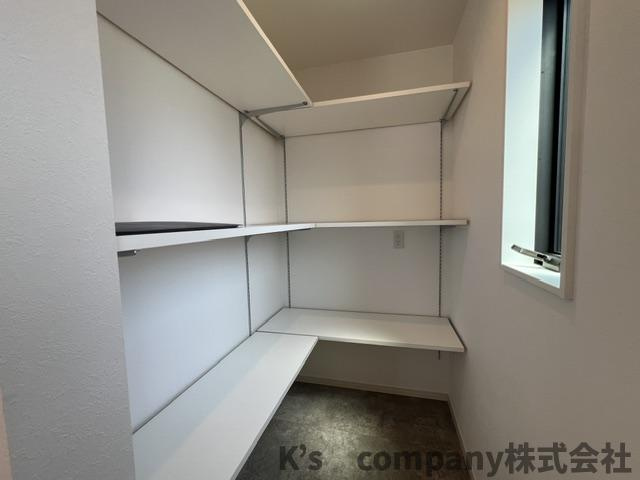 茅ヶ崎市矢畑　新築戸建　3号棟の収納|脱衣室スペースにあると助かる収納スペース◇◇