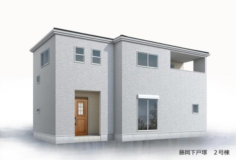 藤岡市下戸塚（全5棟）2号棟の完成予想図|外観パースです