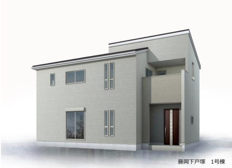 藤岡市下戸塚（全5棟）1号棟の完成予想図|外観パースです