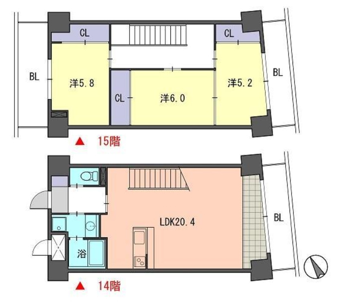 レジデンス住吉の間取り|使いやすい間取りです。