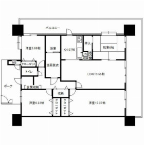 【間取り】 | サンジュール・イースト箱崎 | 現況優先。