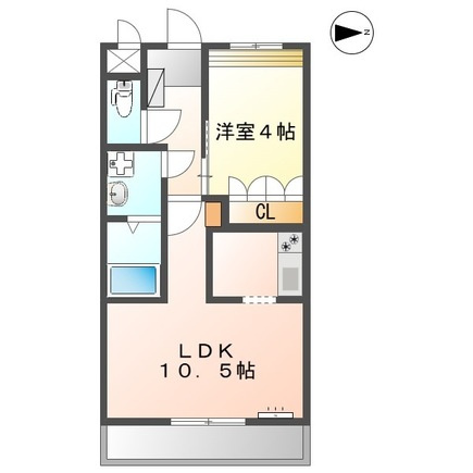 菊池郡菊陽町大字津久礼のアパートの間取り