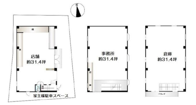 檜尾　店舗・事務所・倉庫の間取り