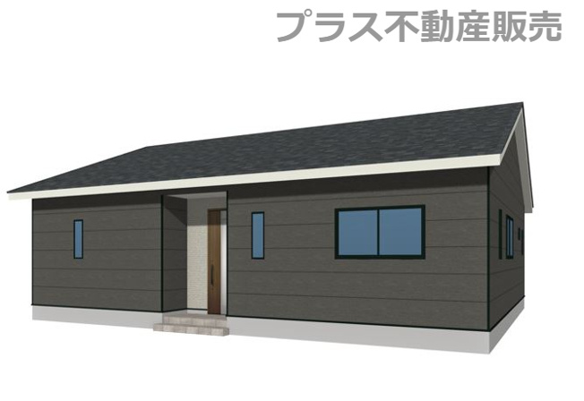 【外観】 | 糟屋郡須恵町須恵第4・平屋　3号棟（全3棟）【仲介手数料無料・0円】 | 完成イメージの外観パースです。