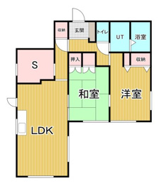 浜甲子園貸家の間取り