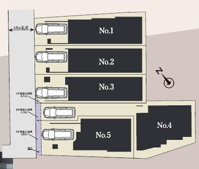 仲介手数料無料　横浜市神奈川区松見町３丁目の区画図