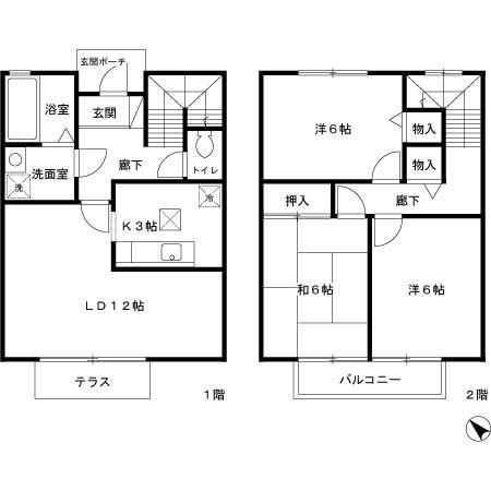 エステリーオD棟の間取り
