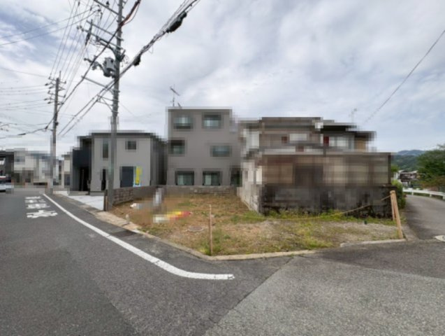 亀岡市篠町広田1丁目の前面道路含む現地写真|開放感あふれるお土地です！