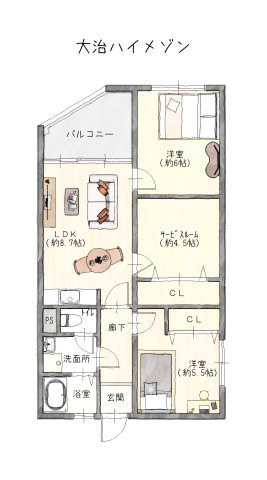 【間取り】の画像