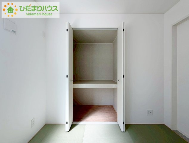 いわき市常磐下湯長谷町第２　新築戸建　4号棟の収納|"和室にも大容量のクローゼット完備！
お布団やお子様のおもちゃなどがスッキリ収納できますね(^^♪"