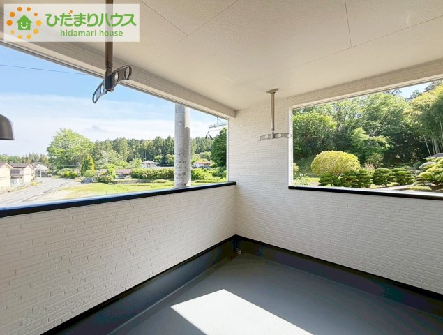 いわき市常磐下湯長谷町第２　新築戸建　4号棟のバルコニー|広々としたバルコニー。お洗濯物もぜーんぶ干せちゃいます！！