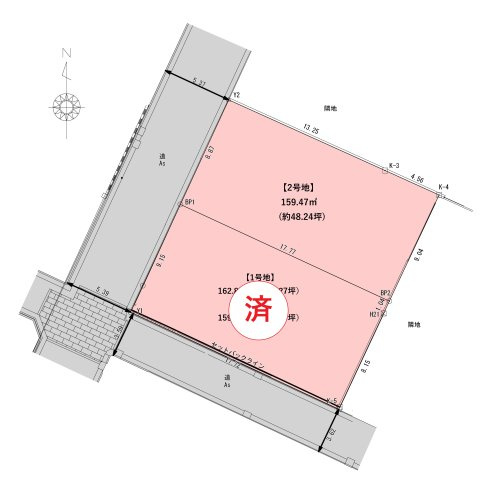 中原西三丁目の土地図