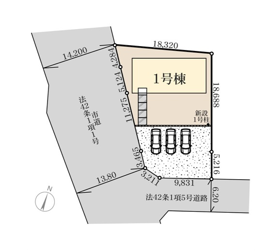 リーブルガーデン  常陸大宮市野中町　第2　限定1棟！の駐車場|敷地面積広々約111坪。開放的な角地です。気になる他の物件と合わせての現地ご案内も可能です。HPから、またお電話でも、お気軽にお問い合わせください。