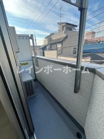 Glanbell墨田Ⅱのバルコニー
