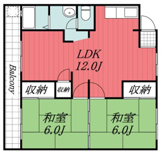 【間取り】 | 辰巳東ハイツ　E棟