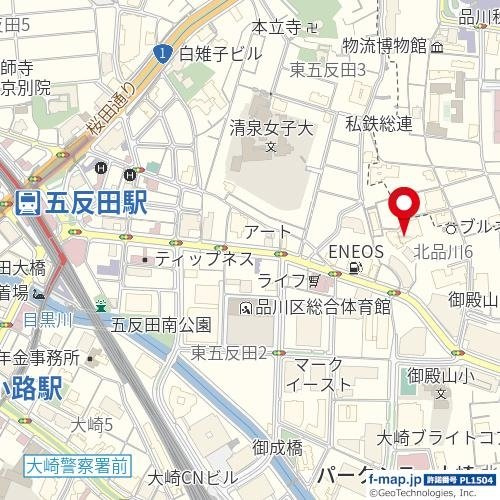 オープンレジデンシア高輪プレイスの地図