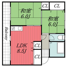 【間取り】 | 辰巳東ハイツ　C棟