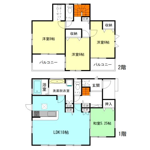 【間取り】 | ブルーミングガーデン前橋市後家町ー② | シューズクロークやパントリー収納付き！
水回りを最短距離で結んだラクラク家事同線！