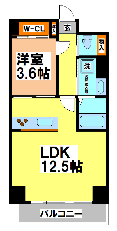 武蔵野市吉祥寺東町２丁目の賃貸マンションの間取り