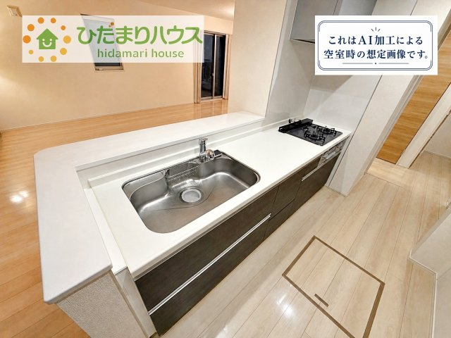 【キッチン】 | 牛久市田宮二丁目　中古戸建 | 家族と会話しながら料理できるオープンカウンター♪