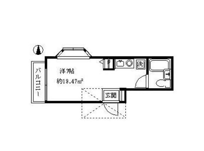 メゾンシャルマンの間取り|ロフト付きのワンルームタイプのお部屋☆