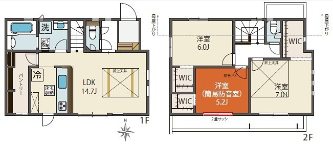 BLOOMING MAISON小平市大沼町5号棟 .の間取り