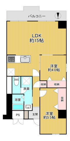 カルム堺A棟の間取り