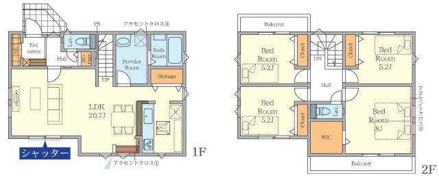 栄区桂台南2丁目　新築戸建ての間取り