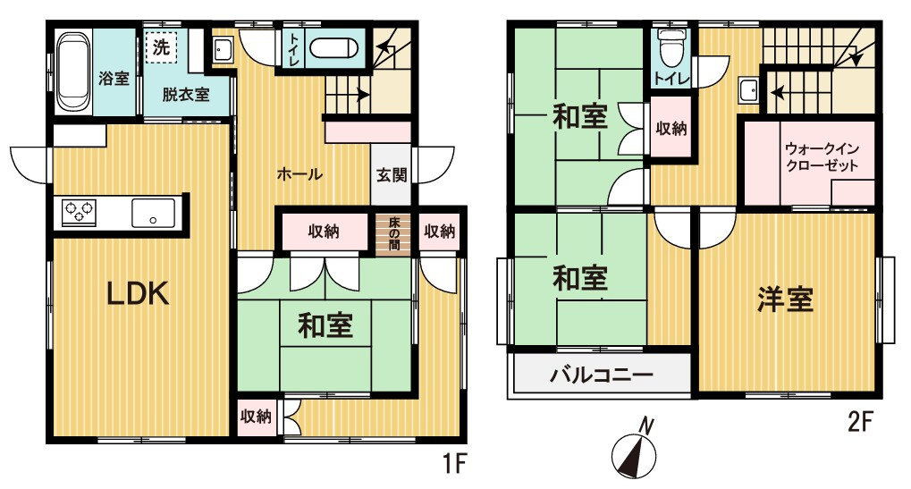 藤岡市藤岡　中古住宅の間取り