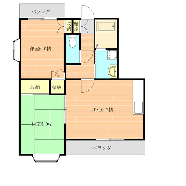 熊本市中央区帯山７丁目の賃貸マンションの間取り