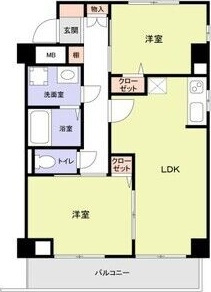 ディアコート東田辺の間取り