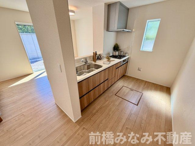 【新築】佐波郡玉村町五料24-1期　１号棟(全２棟)　リナージュ　新築建売分譲のキッチン|きれいなキッチンです