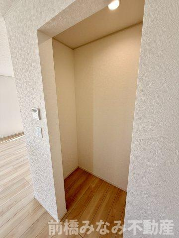 【新築平屋】前橋市北代田町第10-1期　１号棟(全３棟)　クレイドルガーデン　新築建売分譲の収納|便利な収納スペースです