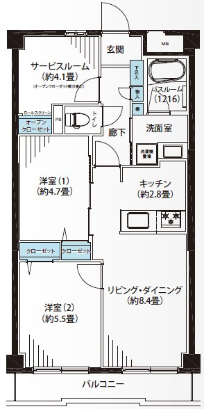 GSハイム第二金町の間取り