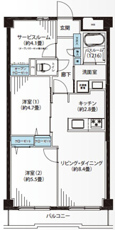 【間取り】 | GSハイム第二金町