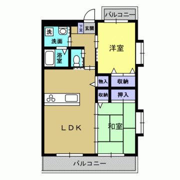 上益城郡御船町大字木倉の賃貸マンションの間取り