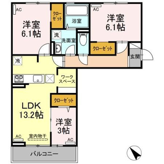 【間取り】 | ラ・トゥール山城西　C棟