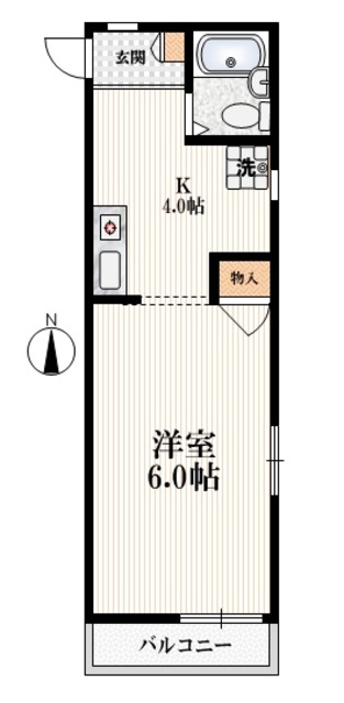 つつじハイムの間取り|【間取り】　最上階角部屋2面採光