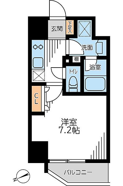 ザ・パーククロス門前仲町の間取り