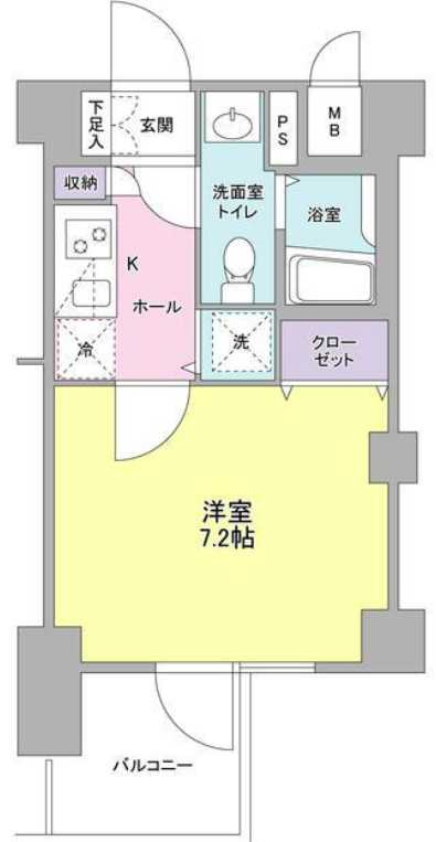 フィオリトゥーラ三軒茶屋ステーションフロント　駅近　ダブルロック　駐輪場の間取り
