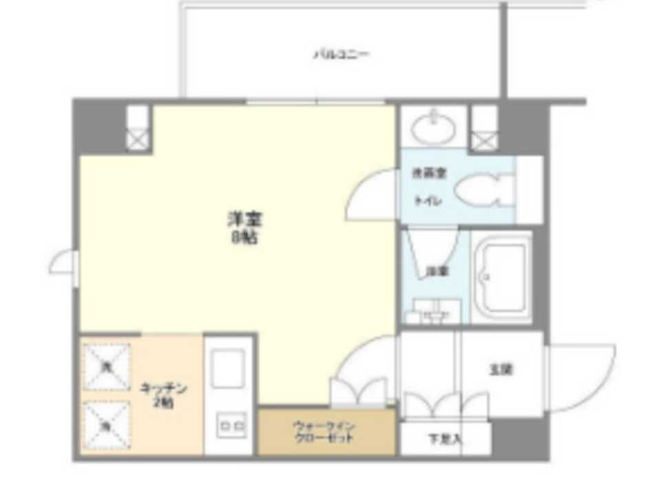 シェノン三軒茶屋　築浅　オートロック　ウォークインクローゼットの間取り