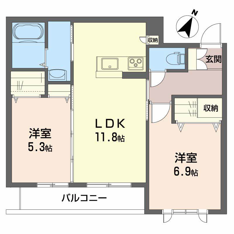 シャーメゾン セレッソの間取り