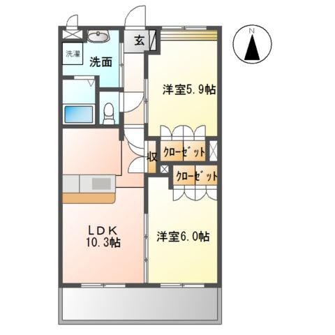 アリウス高田の間取り
