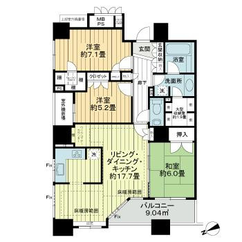 ＧＡタワーの間取り