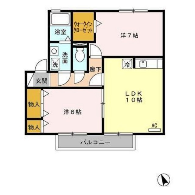岐阜市日置江１丁目のアパートの間取り