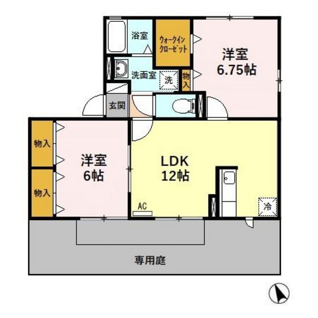 岐阜市日置江１丁目のアパートの間取り