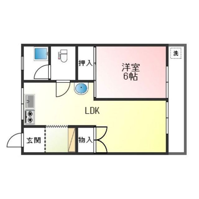 メゾン岐阜北の間取り